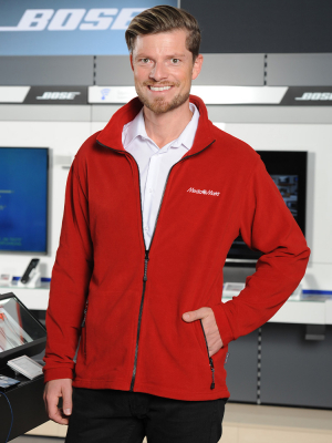 Herren Fleecejacke Langley Rot